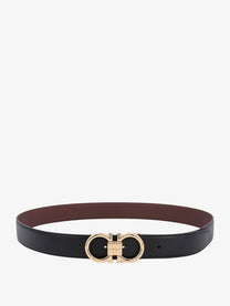 Ferragamo Men's Reversible Leather Belt Black