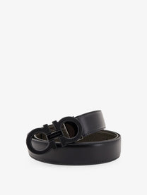 Ferragamo Men's Reversible Leather Belt Black