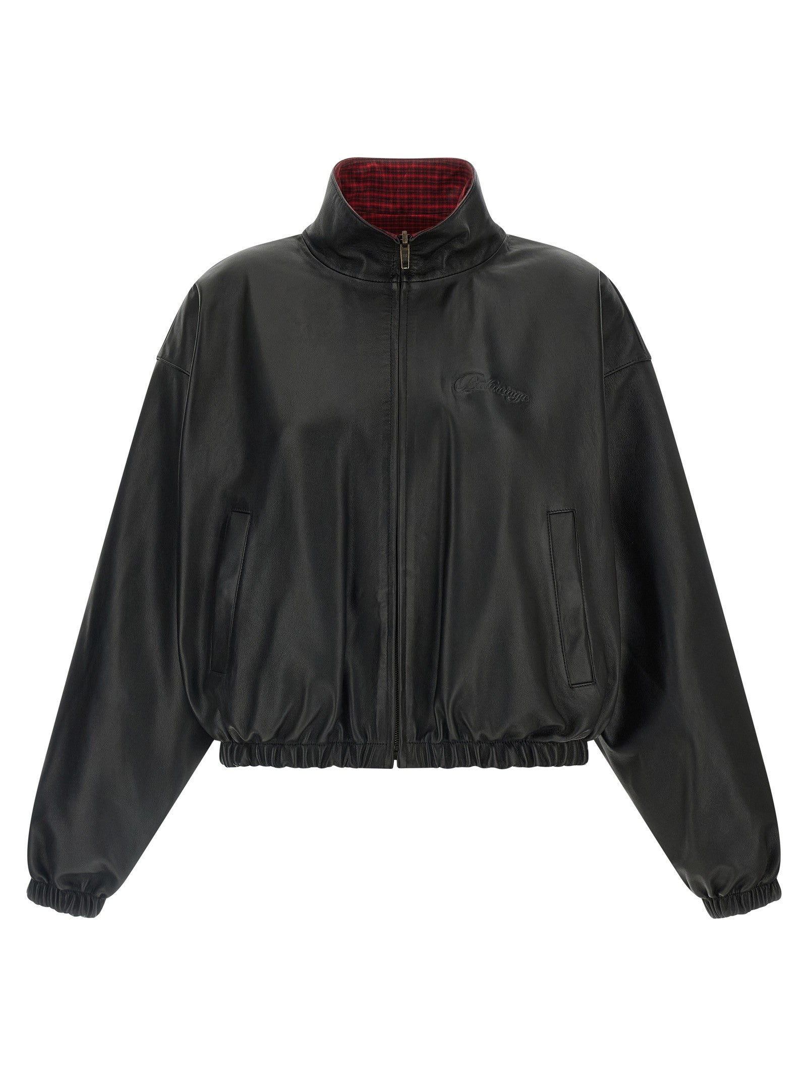 Balenciaga Reversible Leather Jacket Black