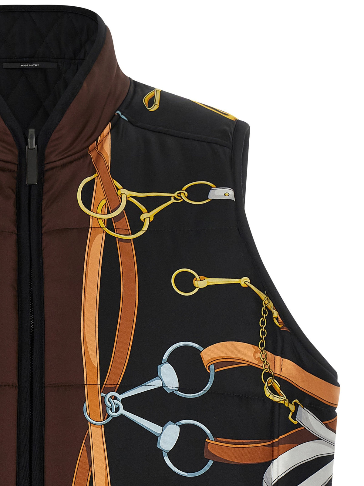 Gucci Reversible Silk Twill Vest Gold