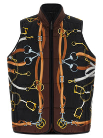 Gucci Reversible Silk Twill Vest Gold