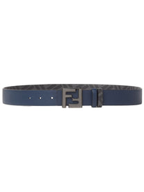 Fendi Men's Reversible Squared Belt Blue