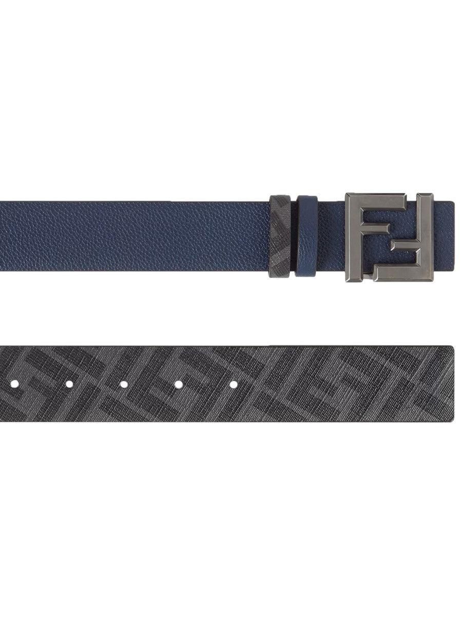 Fendi Men's Reversible Squared Belt Blue