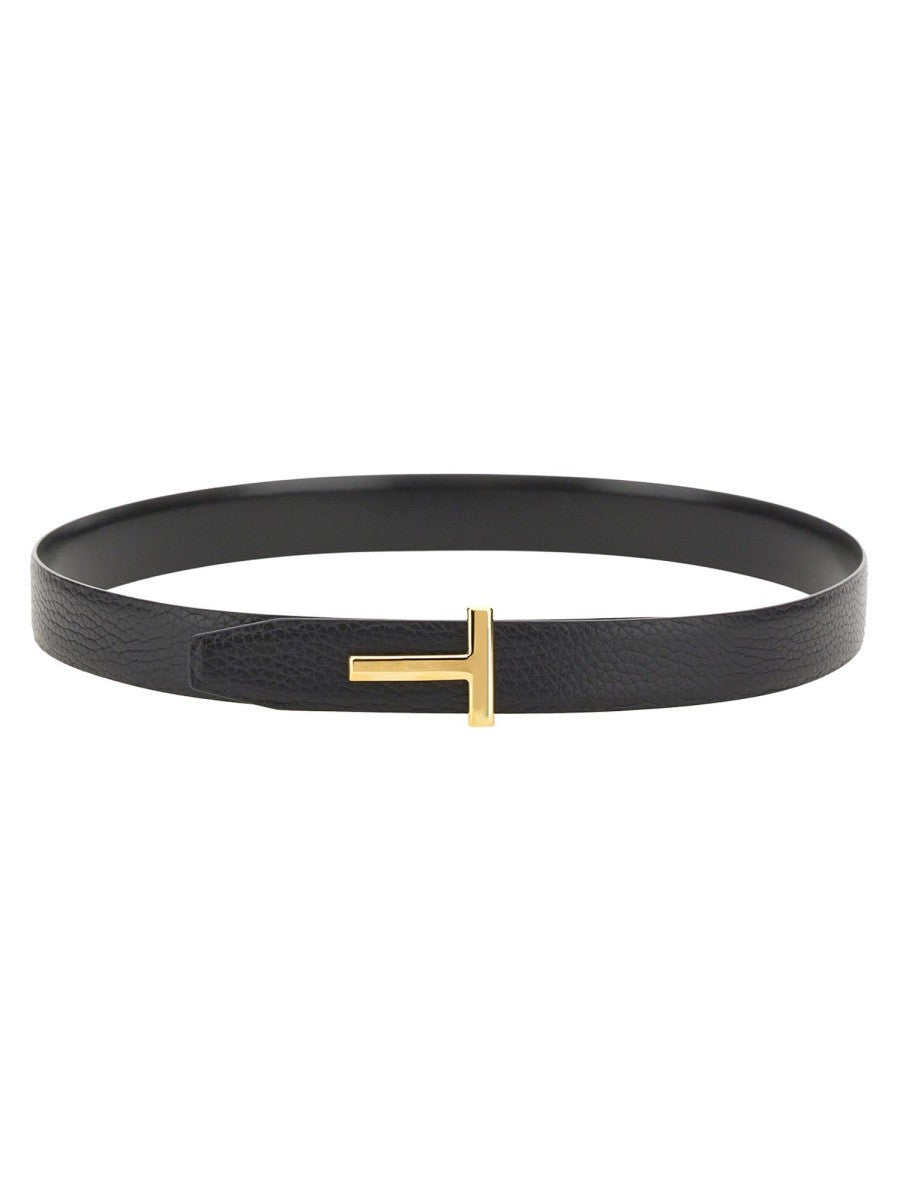 Tom Ford Women's Reversible Line Belt Black Tom Ford