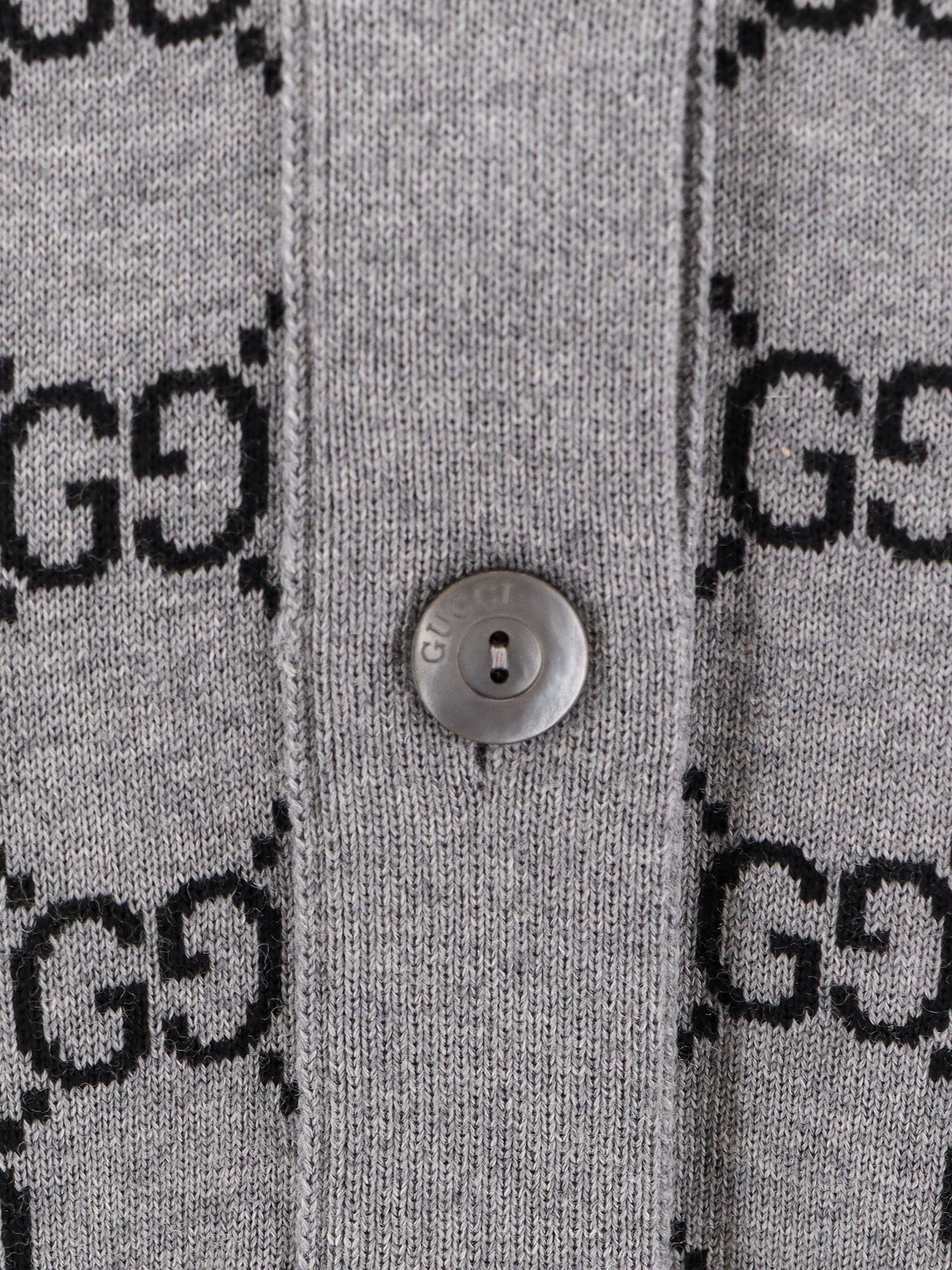 Gucci Women's Reversible Wool Cardigan Grey