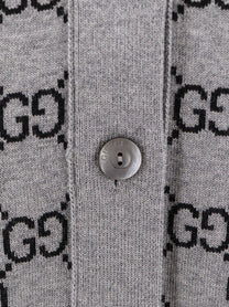 Gucci Women's Reversible Wool Cardigan Grey