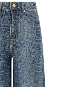 self-portrait Rhinestone Jeans Blue