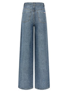 self-portrait Rhinestone Jeans Blue, view 2