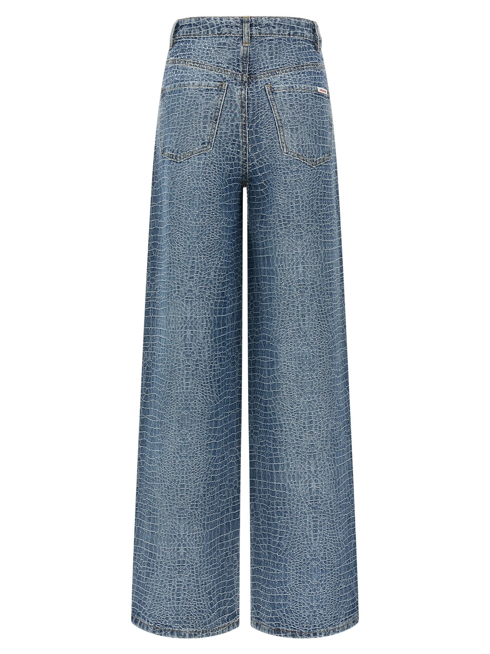 self-portrait Rhinestone Jeans Blue