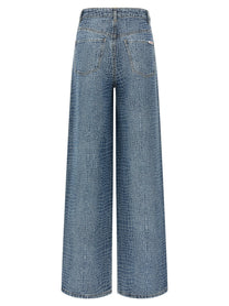 self-portrait Rhinestone Jeans Blue
