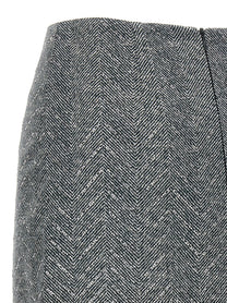 Ermanno Scervino Rhinestone Skirt Grey, view 4