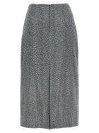 Ermanno Scervino Rhinestone Skirt Grey, view 2