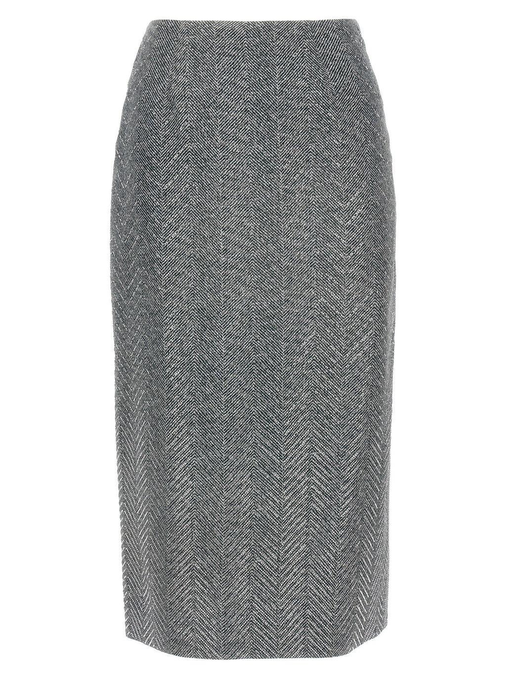 Ermanno Scervino Rhinestone Skirt Grey