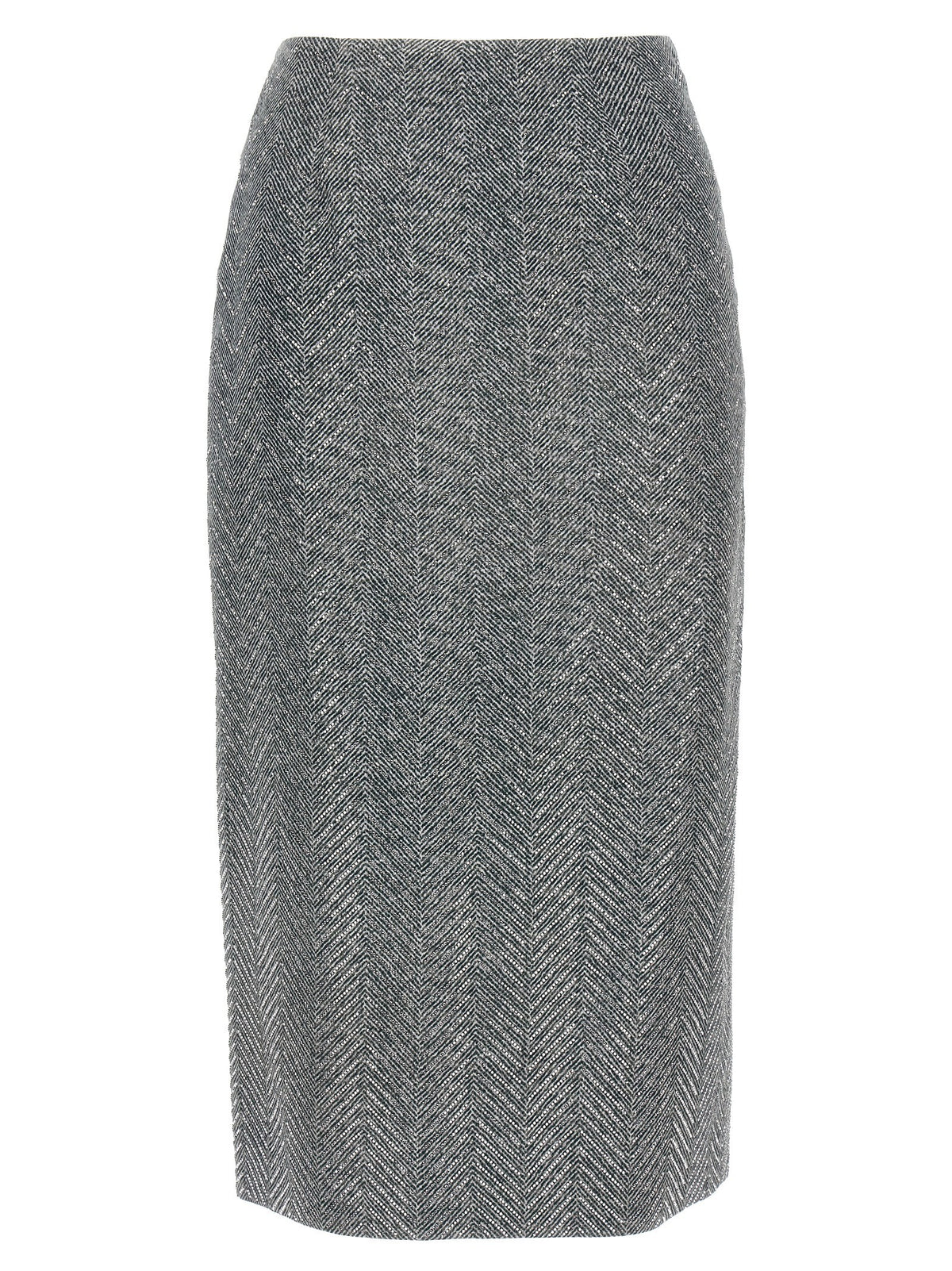 Ermanno Scervino Rhinestone Skirt Grey