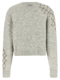 Pinko Rhinestone Sweater Grey