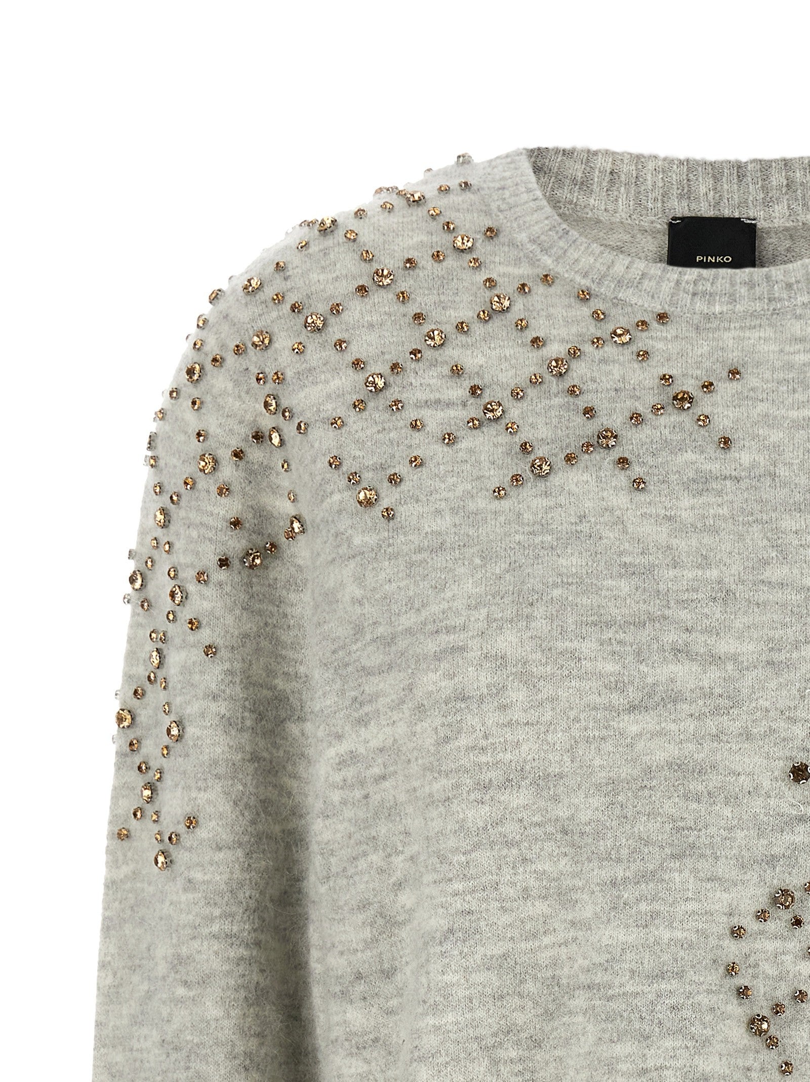 Pinko Rhinestone Sweater Grey