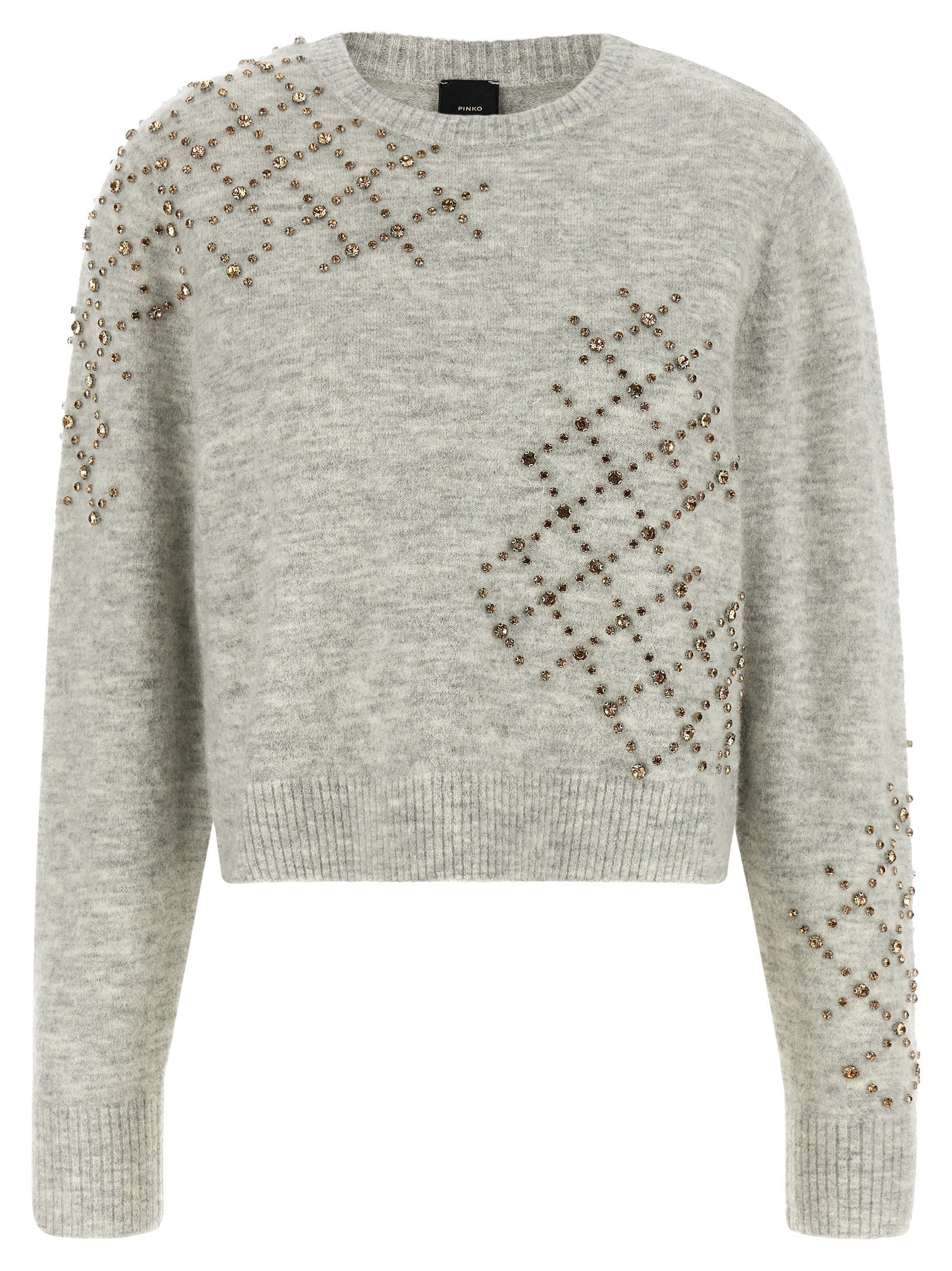 Pinko Rhinestone Sweater Grey