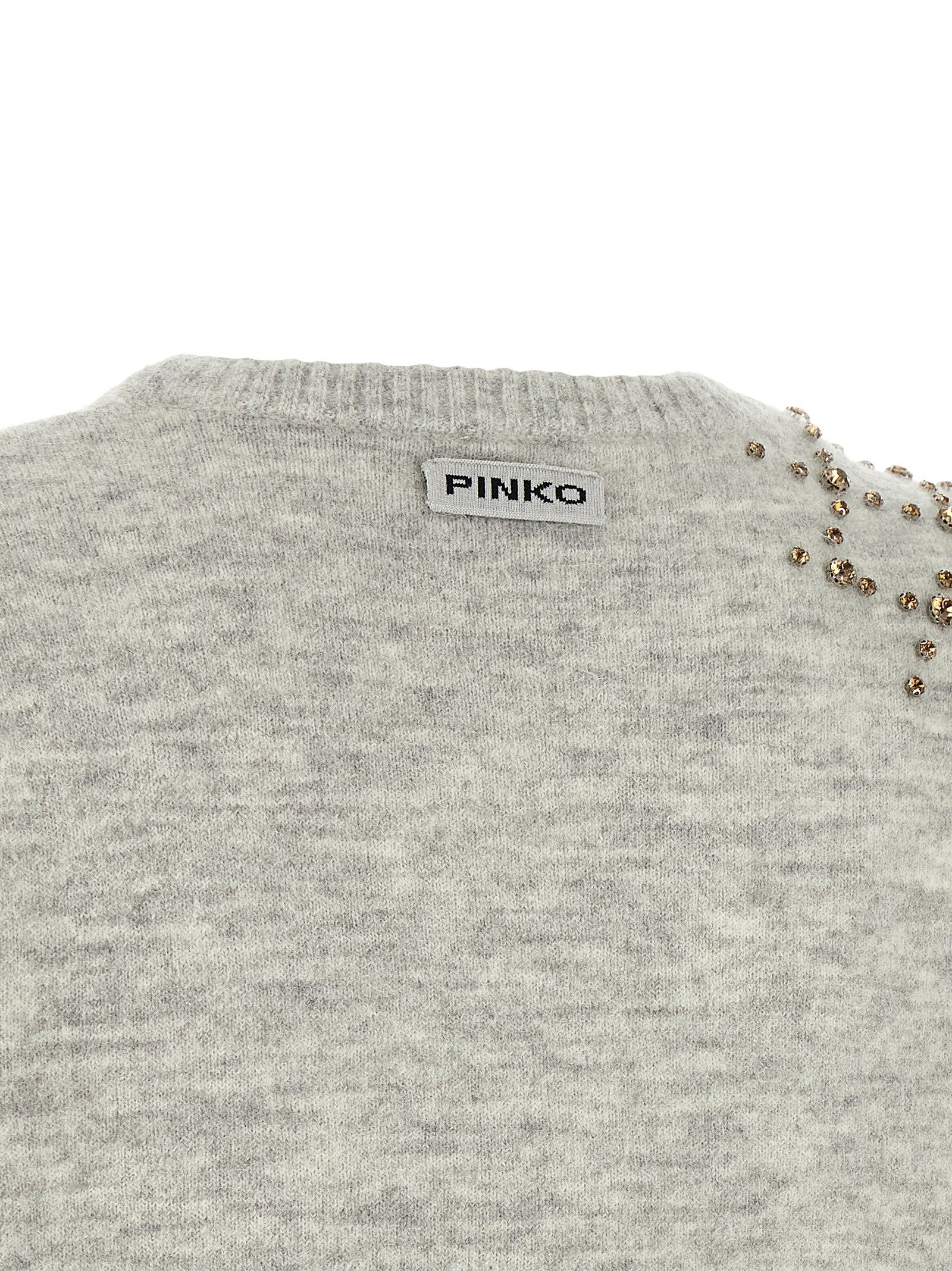 Pinko Rhinestone Sweater Grey
