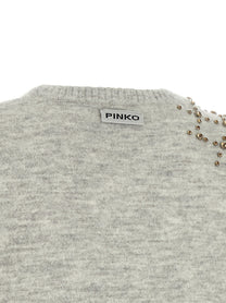 Pinko Rhinestone Sweater Grey