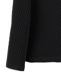 ISSEY MIYAKE Rhombus Pleats Cardigan Black