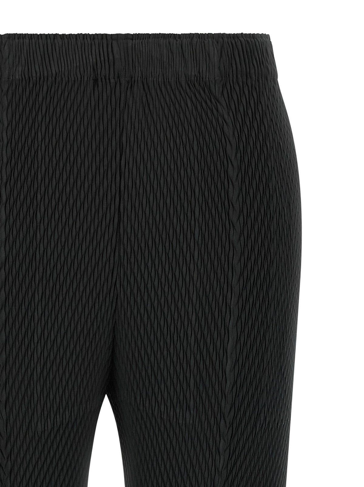 ISSEY MIYAKE Rhombus Pleats Pants Black