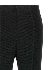 ISSEY MIYAKE Rhombus Pleats Pants Black
