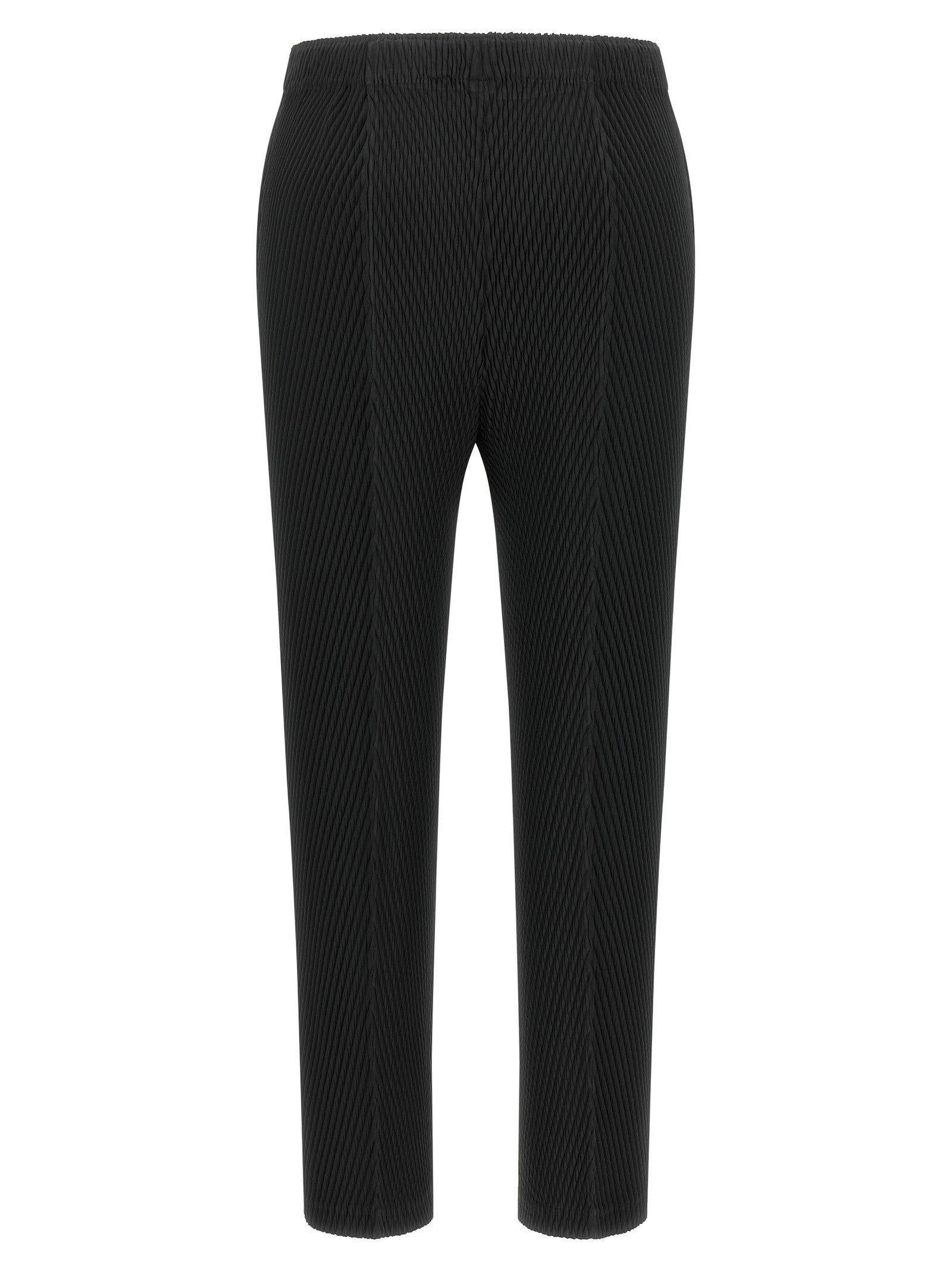 ISSEY MIYAKE Rhombus Pleats Pants Black