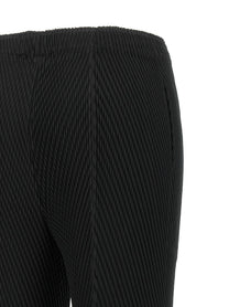 ISSEY MIYAKE Rhombus Pleats Pants Black