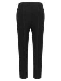 ISSEY MIYAKE Rhombus Pleats Pants Black, view 2