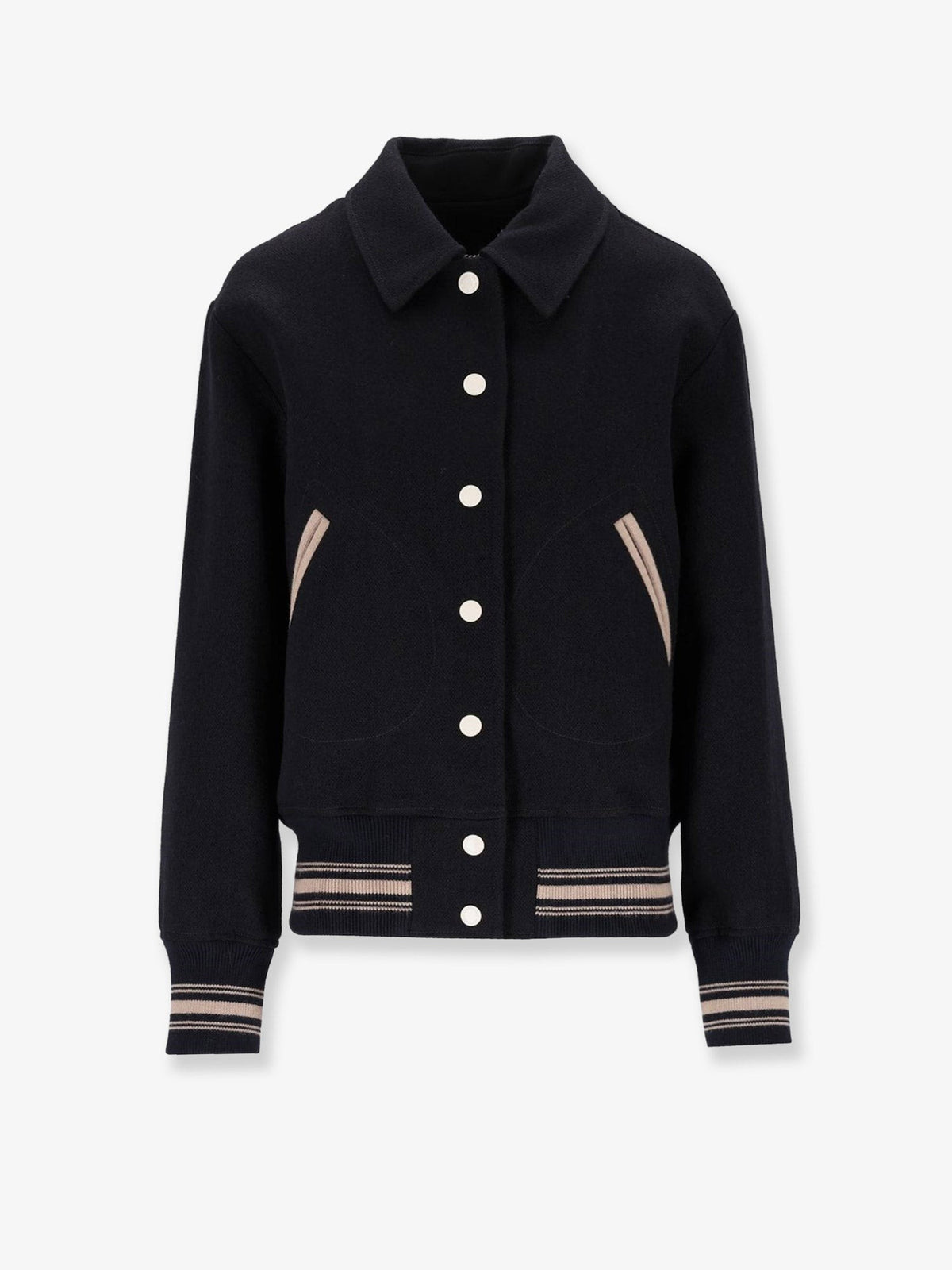 Golden Goose Women's Ria Slim Fit Virgin Wool Bomber Black