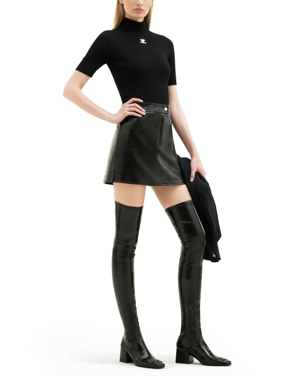courrèges Women's Rib Knit Black
