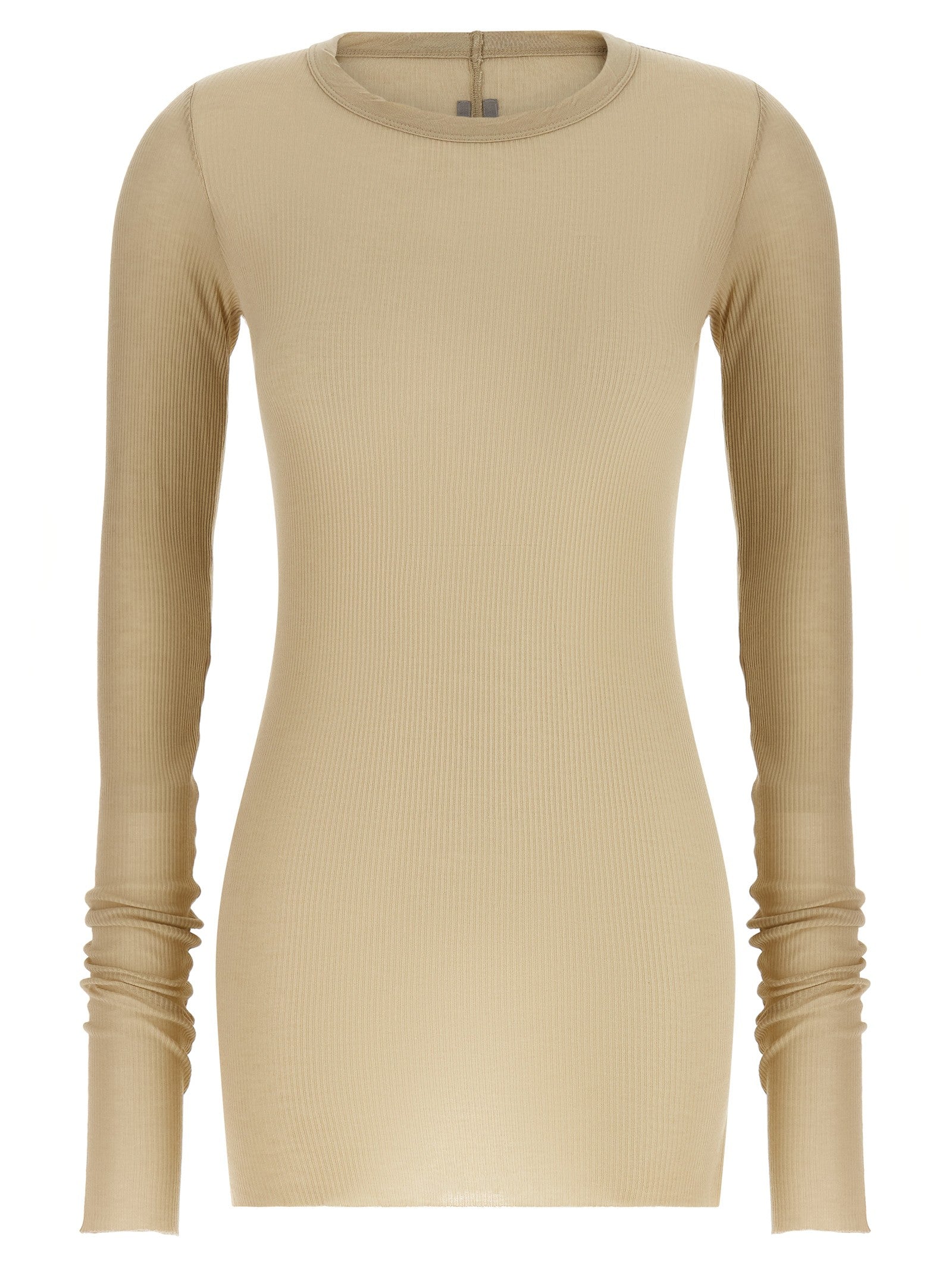 Rick Owens Rib LS Shirt Beige