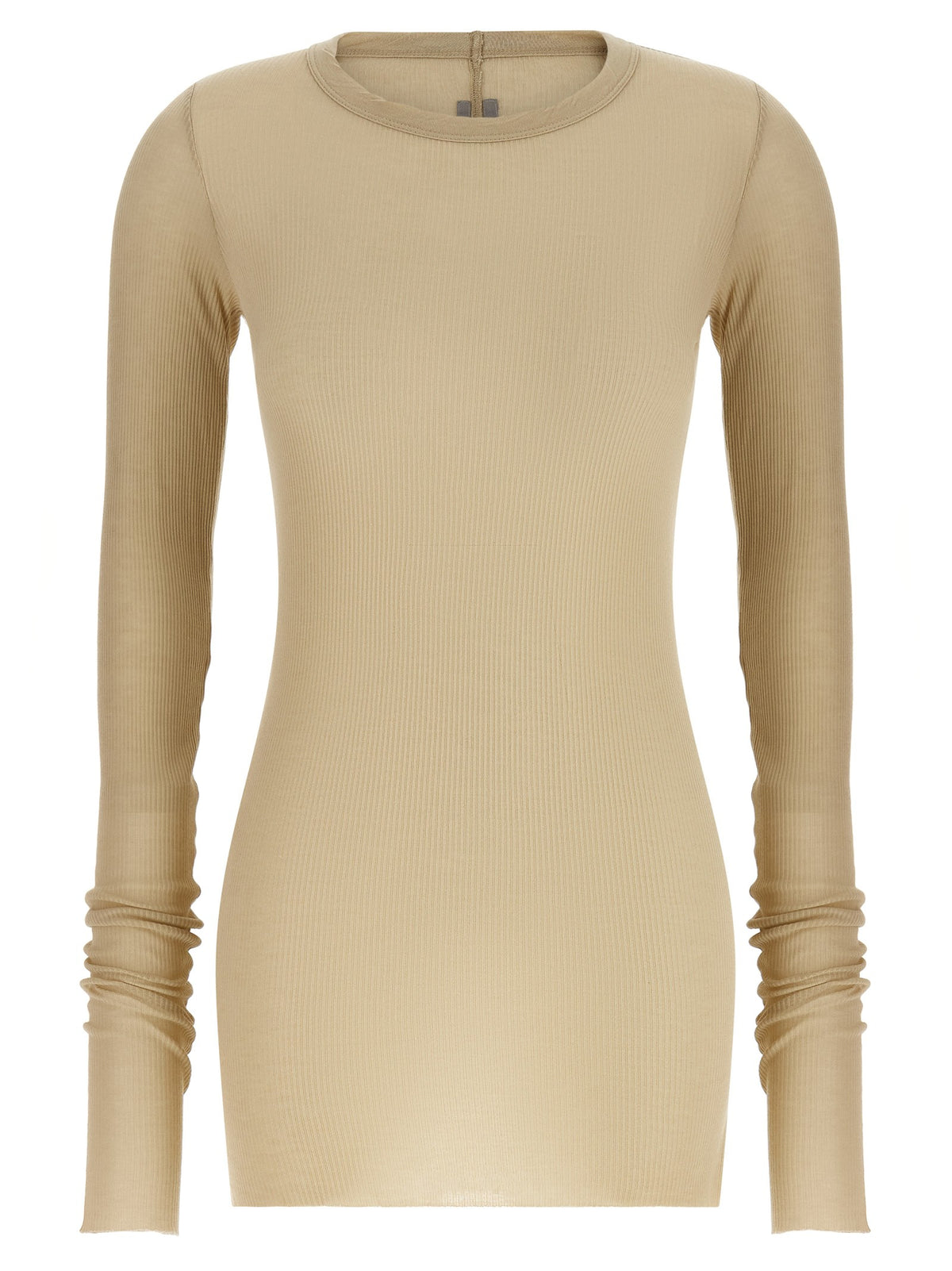 Rick Owens Rib LS Shirt Beige