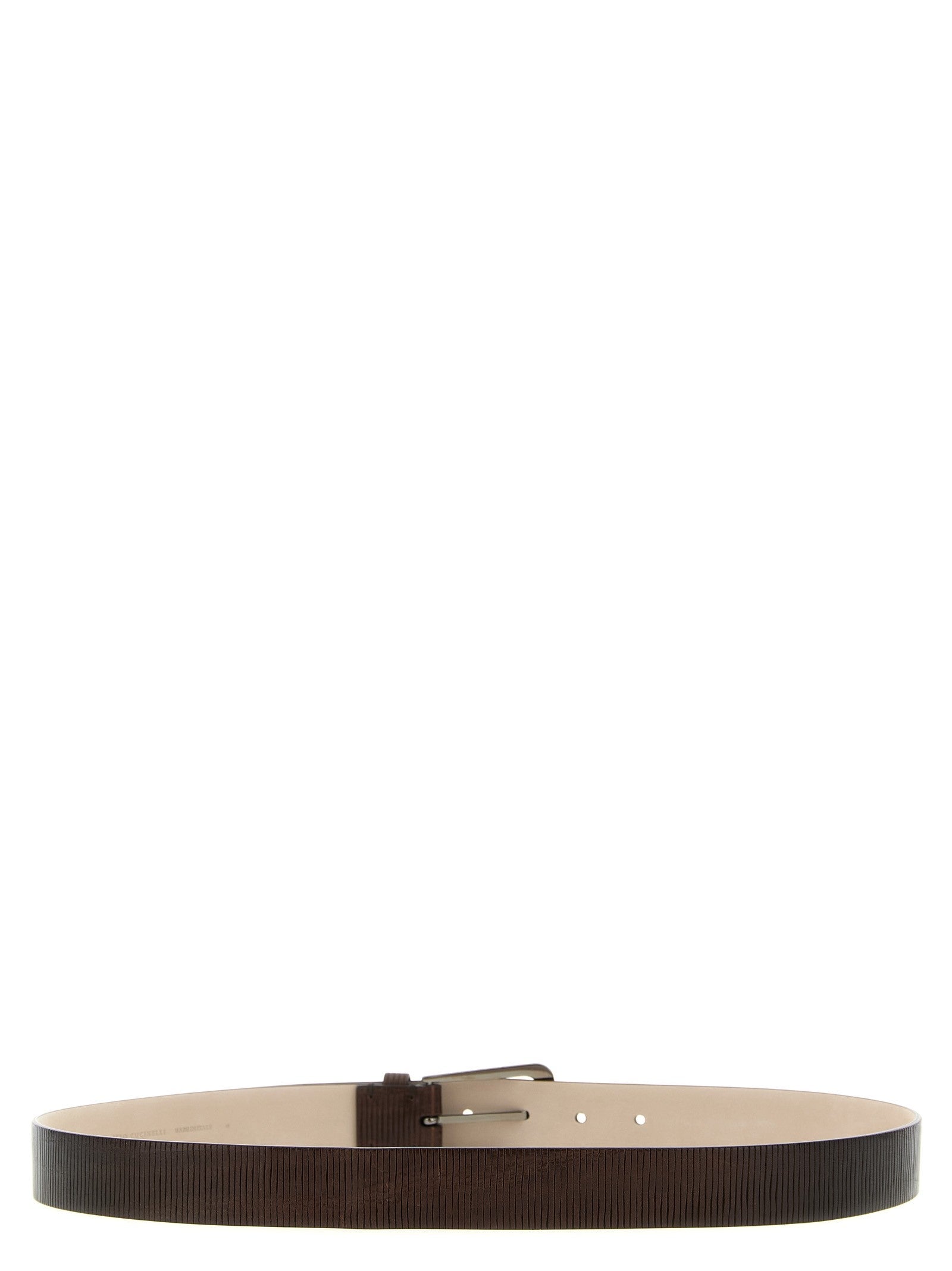 Brunello Cucinelli Ribbed Belt Brown