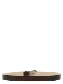 Brunello Cucinelli Ribbed Belt Brown