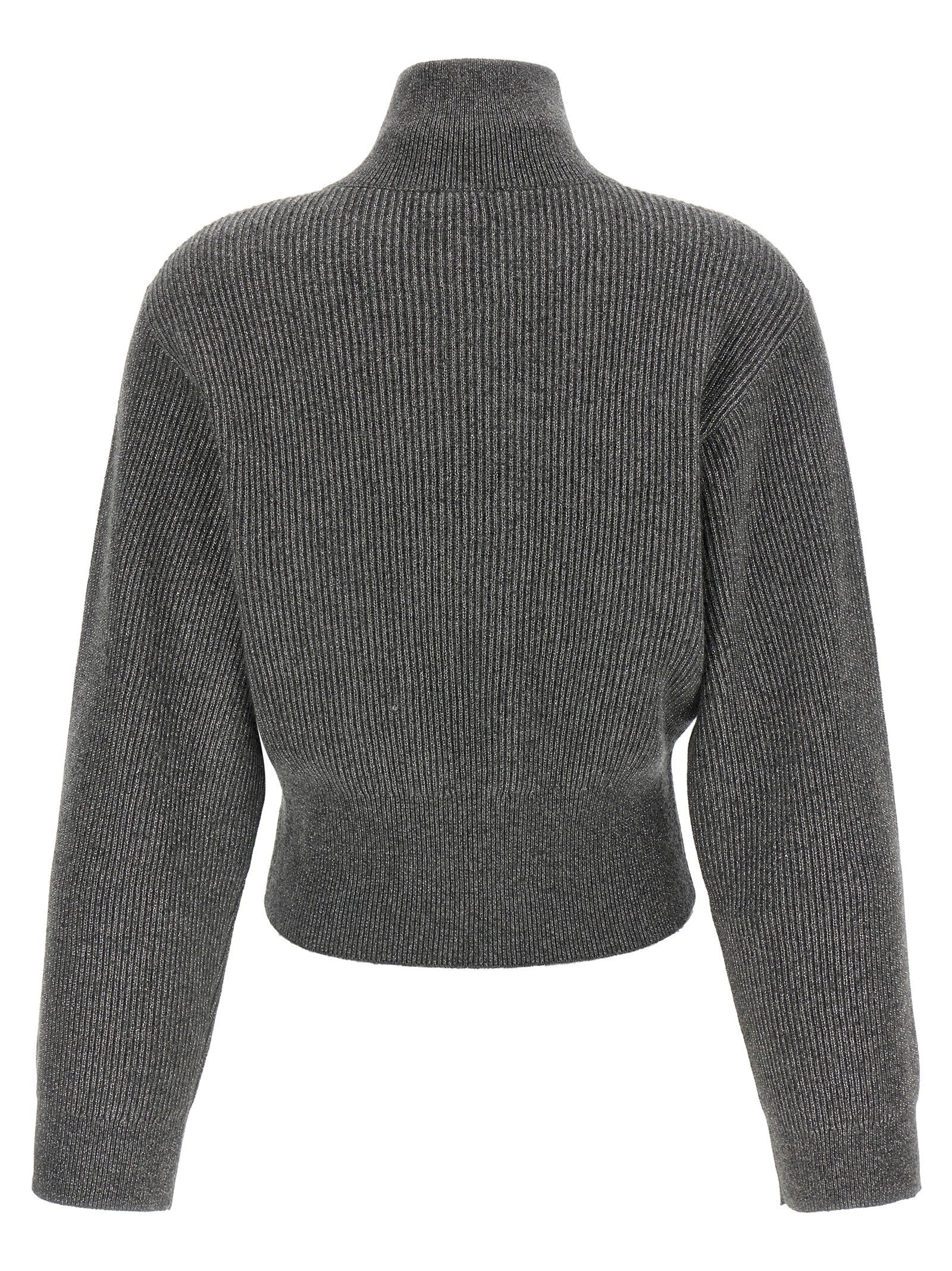 Brunello Cucinelli Ribbed Cardigan Grey