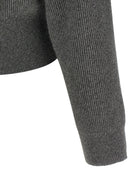 Brunello Cucinelli Ribbed Cardigan Grey, view 4