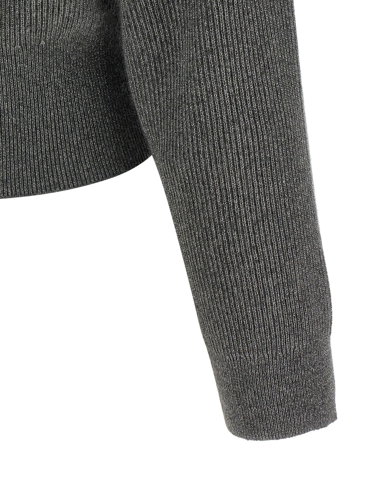 Brunello Cucinelli Ribbed Cardigan Grey, view 4