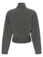 Brunello Cucinelli Ribbed Cardigan Grey, view 2