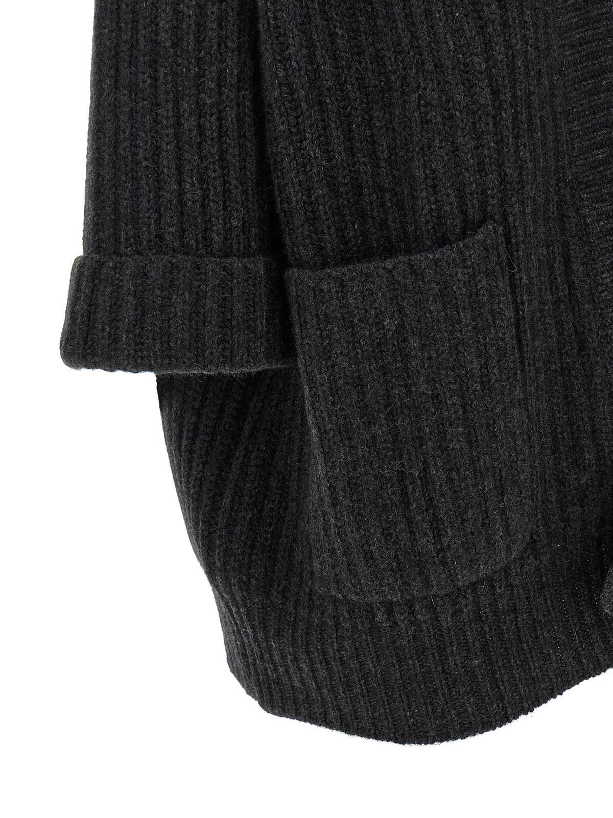 Be You Ribbed Cardigan Grey, view 4