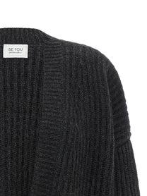 Be You Ribbed Cardigan Grey, view 3