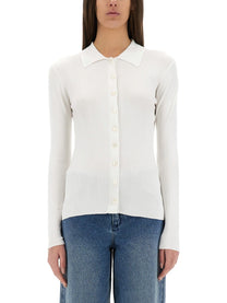 Michael Kors Women's Ribbed Cardigan White