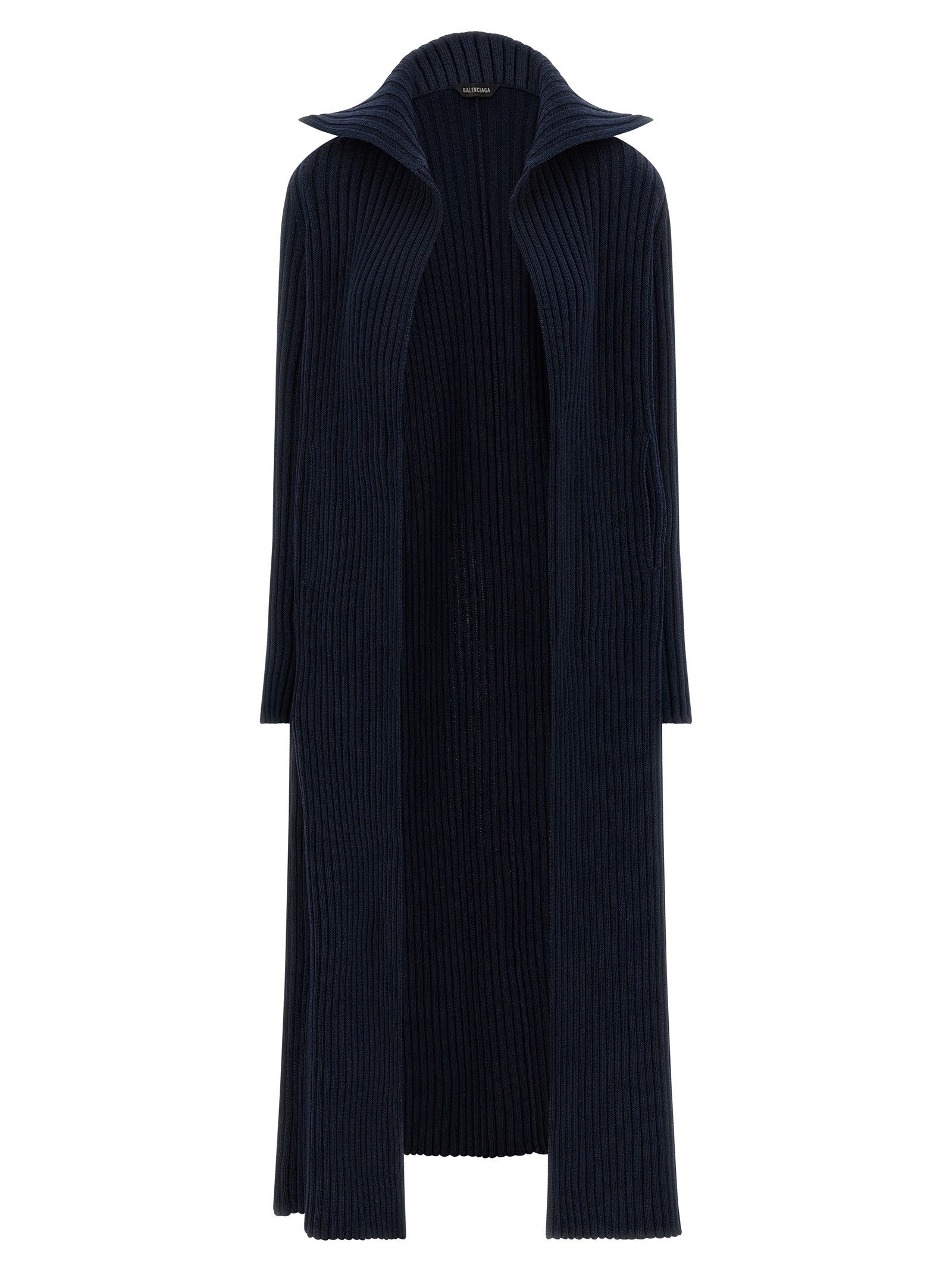 Balenciaga Ribbed Cardigan Blue