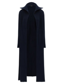 Balenciaga Ribbed Cardigan Blue