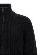 Roberto Collina Ribbed Cardigan Black, view 3