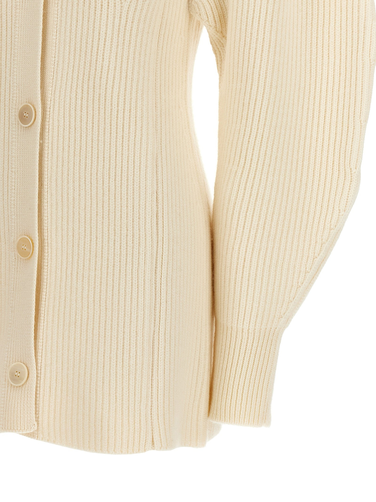 Jil Sander Ribbed Cardigan White, view 4