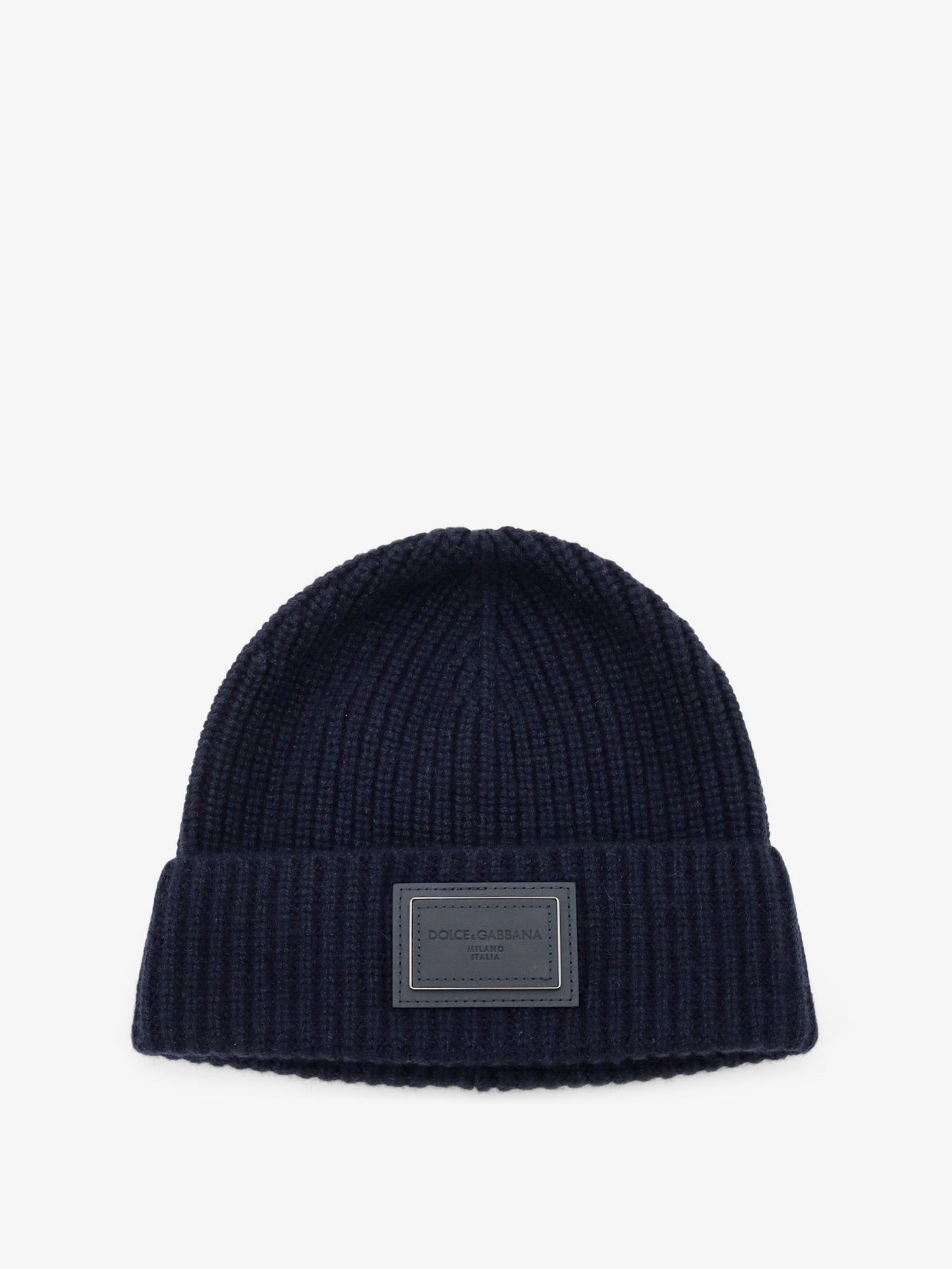 Dolce &amp; Gabbana Men's Ribbed Cashmere Hat Blue