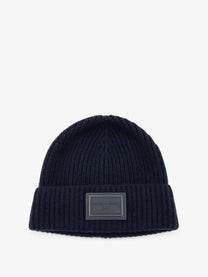Dolce &amp; Gabbana Men's Ribbed Cashmere Hat Blue