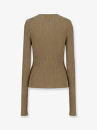 Nude Lucy Women's Ribbed Cotton Blend Sweater Green, view 2