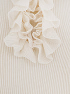 Nude Lucy Women's Ribbed Cotton Blend Sweater White
